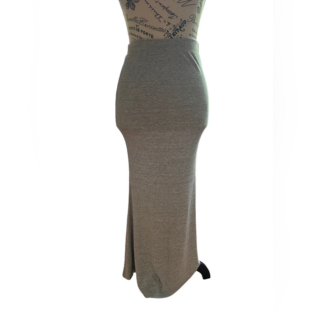NWT Gray Maxi Skirt | Curve-Hugging & Comfy